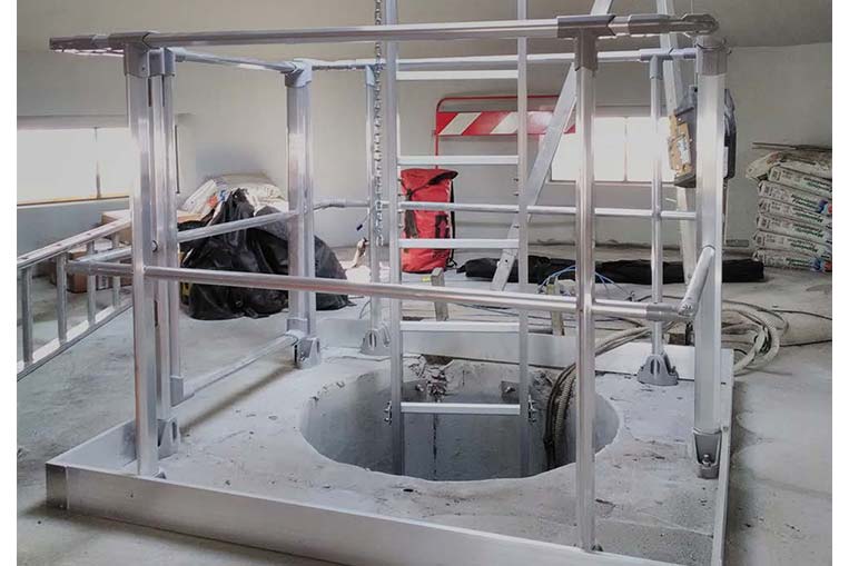 Guardrails for a confined space entry